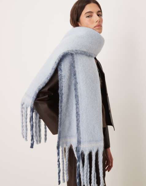 Abercrombie & Fitch cozy scarf in baby blue