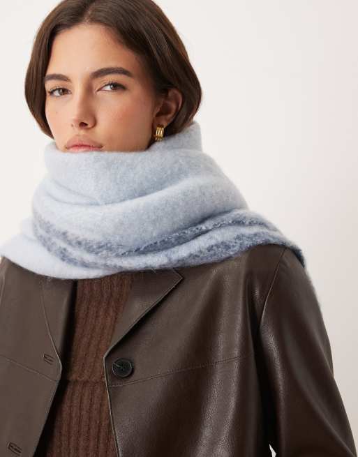 Abercrombie & Fitch cozy scarf in baby blue, 3 of 3