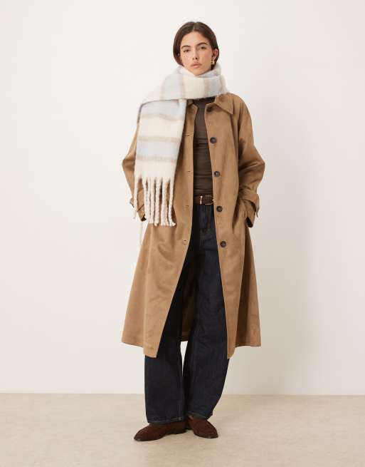 Abercrombie & Fitch cozy scarf in blue stripe, 2 of 3