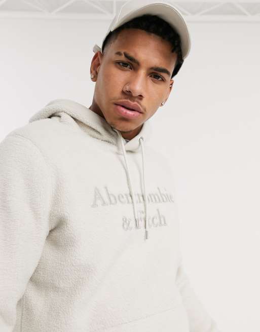 Abercrombie sherpa hoodie sale