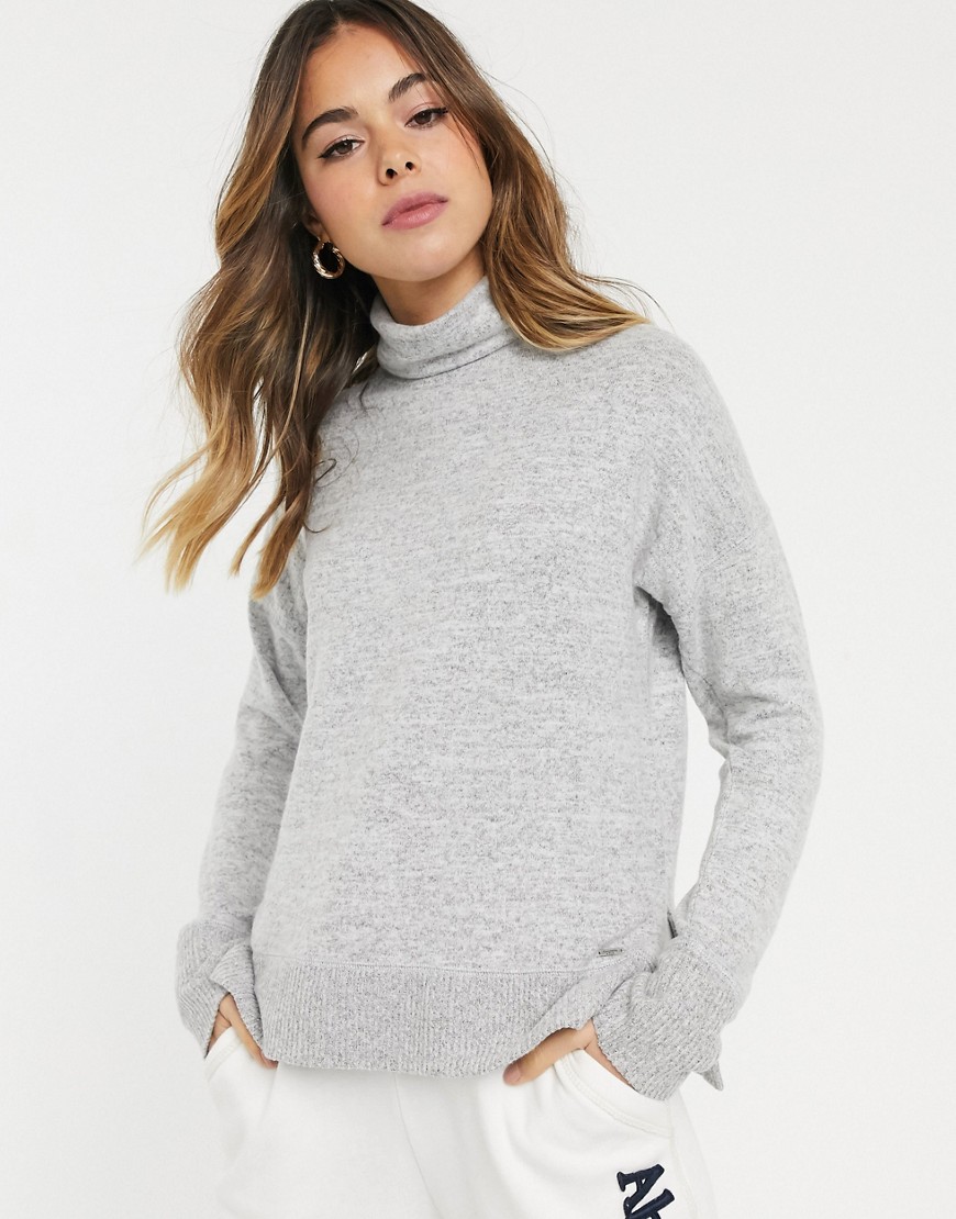 Abercrombie & Fitch cozy turtle jumper-Grey
