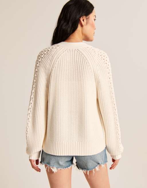 Abercrombie & Fitch - Cremehvid cardigan , 2 af 4
