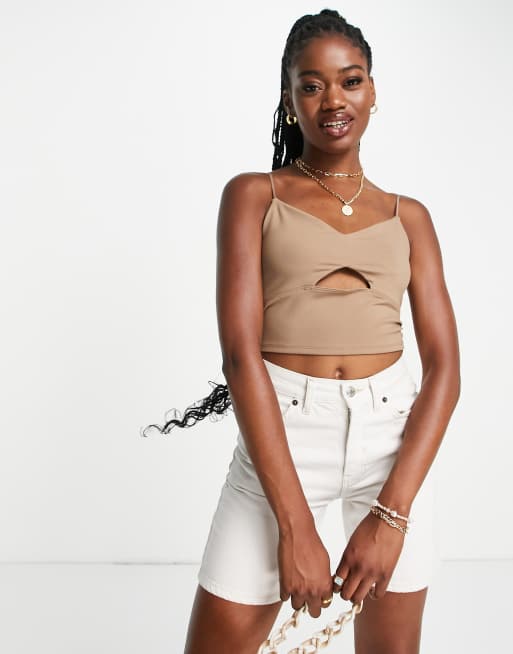 abercrombie white crop top