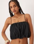 [Abercrombie & Fitch] Abercrombie & Fitch cropped bubble cami top in blue M BLUE