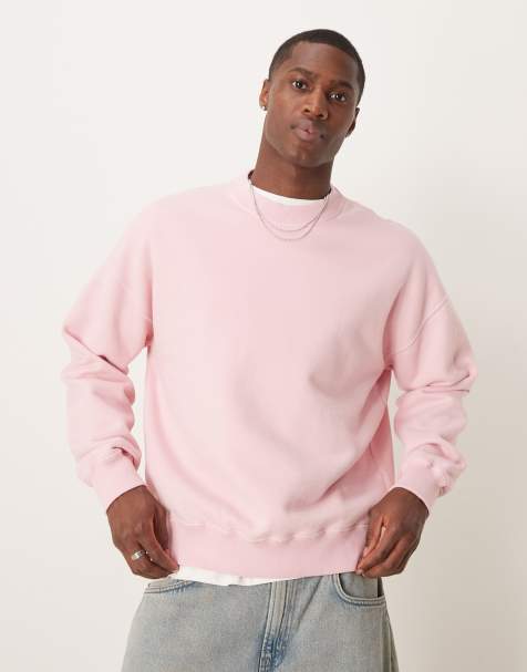 Abercrombie & Fitch cropped essential sweat top in pink - view 1