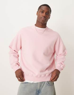 cropped essential sweatshirt in pink