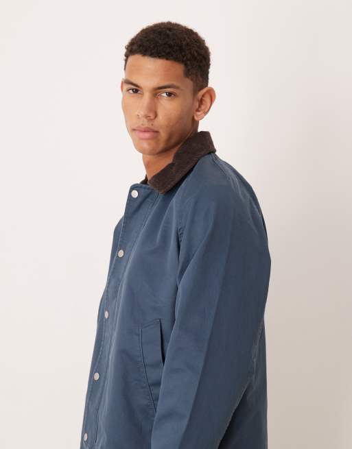 Abercrombie & Fitch - Cropped gewaxt jack in marineblauw, 4 van 5