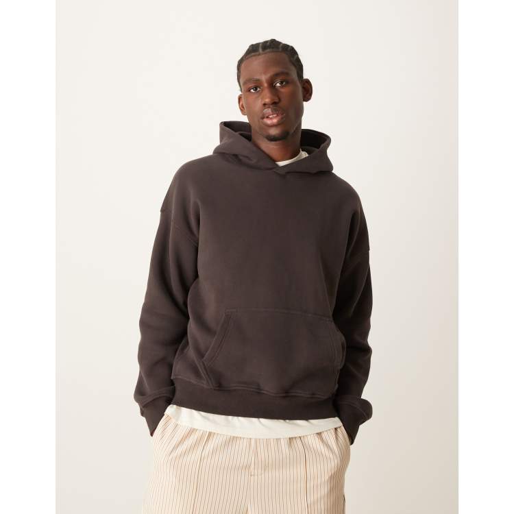 Abercrombie Fitch cropped vintage hoodie in brown ASOS