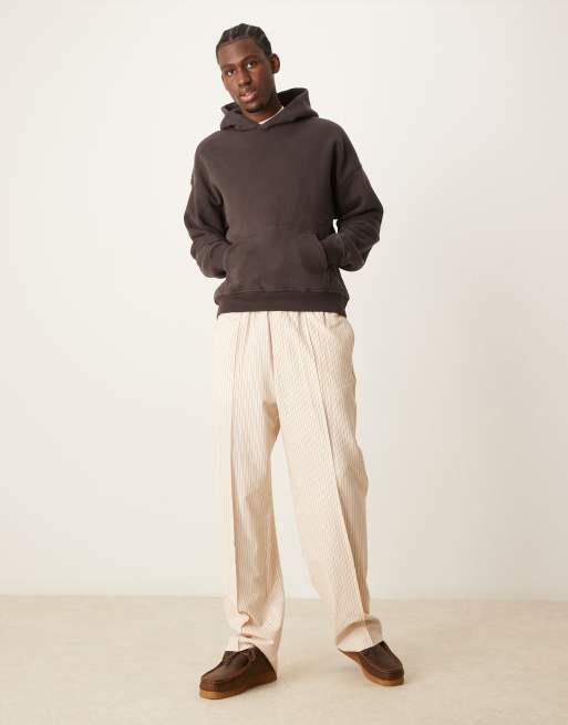 Abercrombie Fitch cropped vintage hoodie in brown ASOS