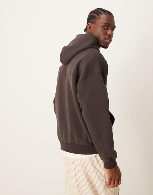 Abercrombie Fitch cropped vintage hoodie in brown