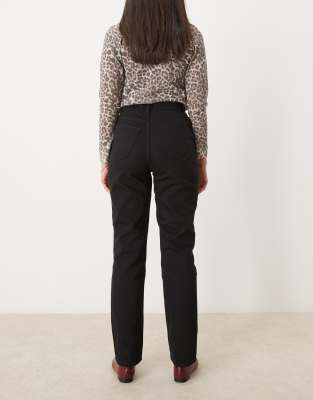 Abercrombie & Fitch Curve Love 90s Straight Fit Ultra High Rise Jeans In Black