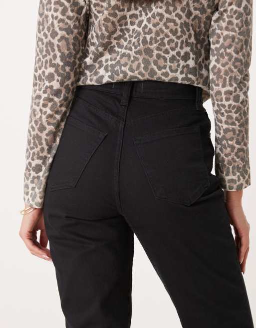 Abercrombie & Fitch Curve Love 90s straight fit ultra high rise jeans in black