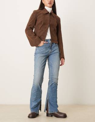 Curve Love - Jean bootcut à taille mi-haute - Bleu moyen délavé W33