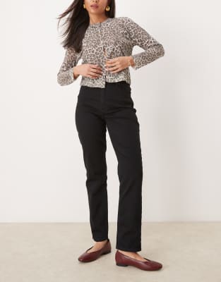 Curve - Love - Jean droit à taille ultra haute style années 90 - Noir W24 Regular