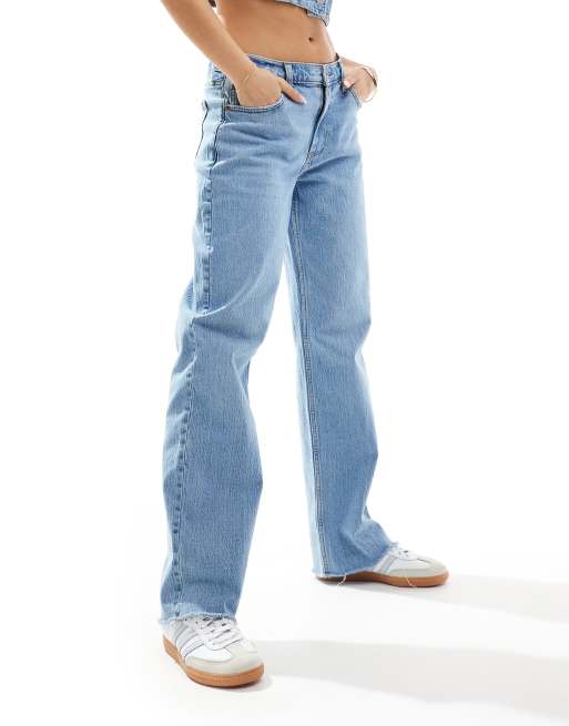Abercrombie & Fitch Curve Love low rise baggy jean in mid