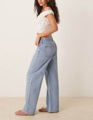 Abercrombie & Fitch Curve Love Low Rise Ultra Loose Jeans