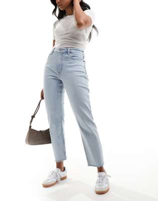 Abercrombie & Fitch - Curve Love - Mom-Jeans in hellblauer Waschung