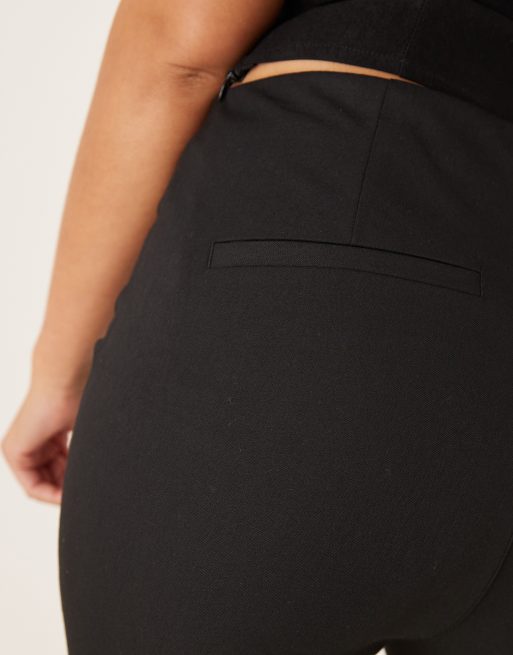 Abercrombie & Fitch - Curve Love - Pantalon bootcut ajusté à taille haute - Noir, 3 de 5
