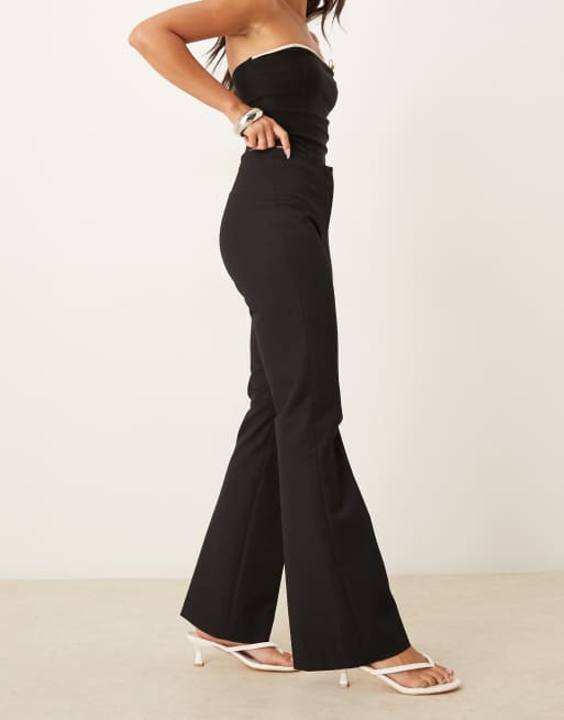 Abercrombie & Fitch - Curve Love - Pantalon bootcut ajusté à taille haute - Noir, 4 de 5