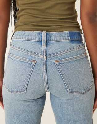 Abercrombie & Fitch Curve Love Ultra High Rise Ankle Length Straight Leg Jeans