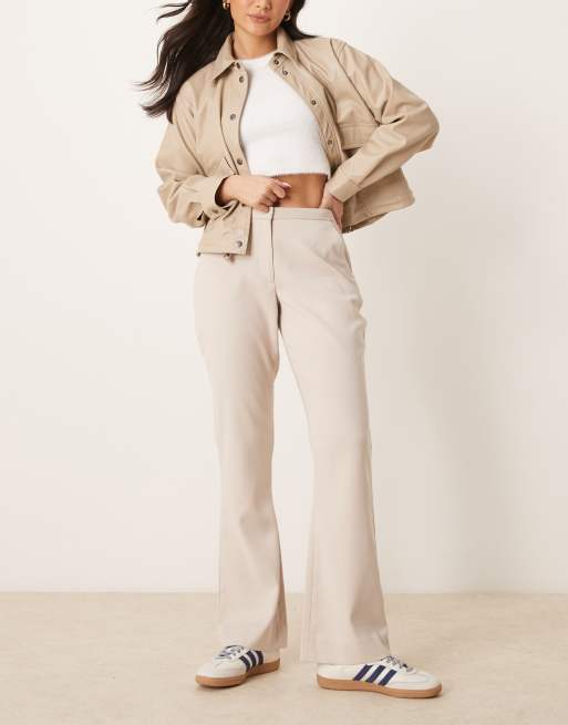 Abercrombie & Fitch curvy low rise bootcut pants in gray