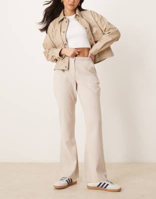 Abercrombie & Fitch Abercrombie & Fitch curvy low rise bootcut trousers in grey