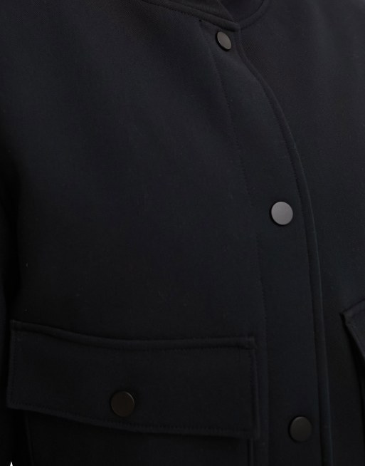 Abercrombie & Fitch – Czarna miękka kurtka bomberka, 3 z 4