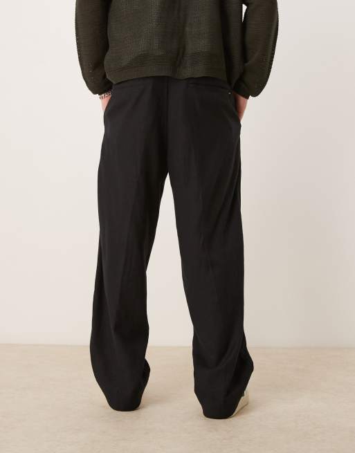Abercrombie & Fitch – Czarne luźne spodnie typu carpenter, 3 z 5