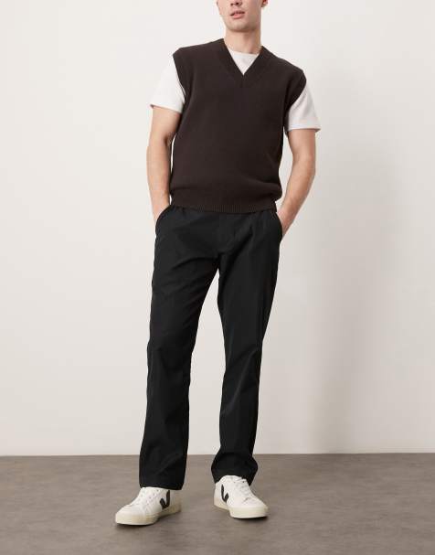 Abercrombie & Fitch – Czarne spodnie sportowe z prostymi nogawkami - view 1