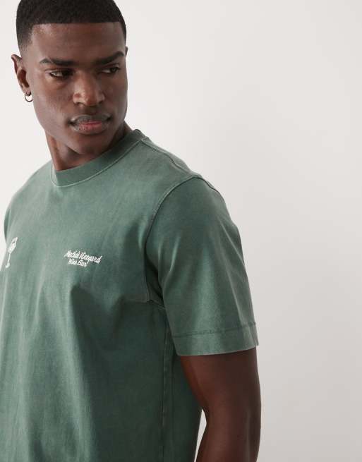 Abercrombie & Fitch destination graphic t-shirt in green, 3 of 5