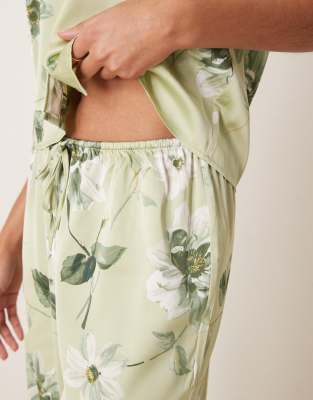 Abercrombie & Fitch Drawstring Pajama Pants In Green