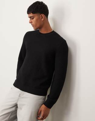 Abercrombie & Fitch Abercrombie & Fitch dressed up merino knit jumper in black