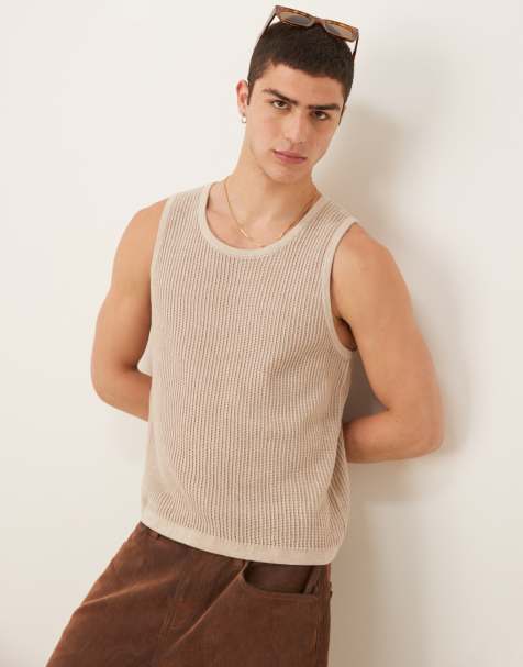 Abercrombie & Fitch – Dzianinowy podkoszulek w kawowym kolorze - view 1