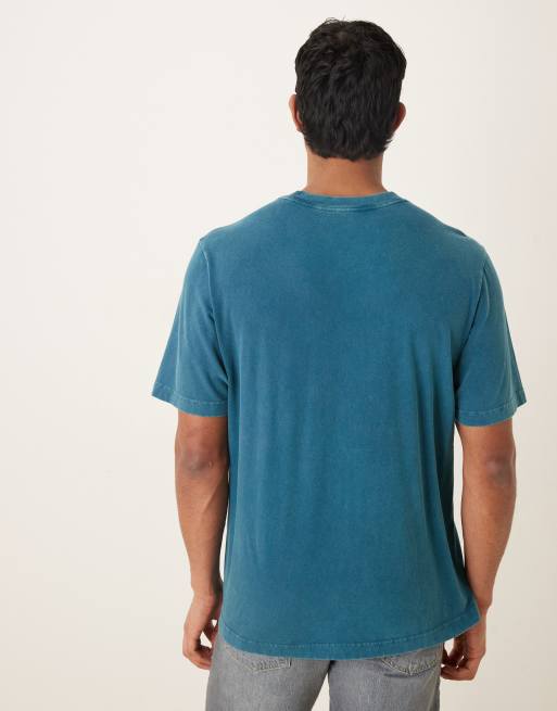 Abercrombie & Fitch Eagles front graphic T-shirt in blue, 3 of 5