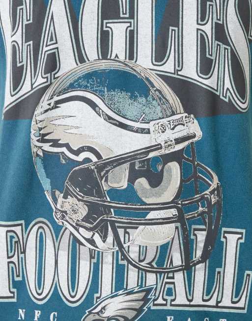Abercrombie & Fitch Eagles front graphic T-shirt in blue, 5 of 5