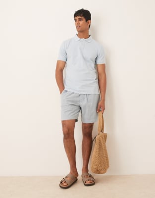 Elegante Shorts in Grau, 20 cm Schrittlänge Grau W36