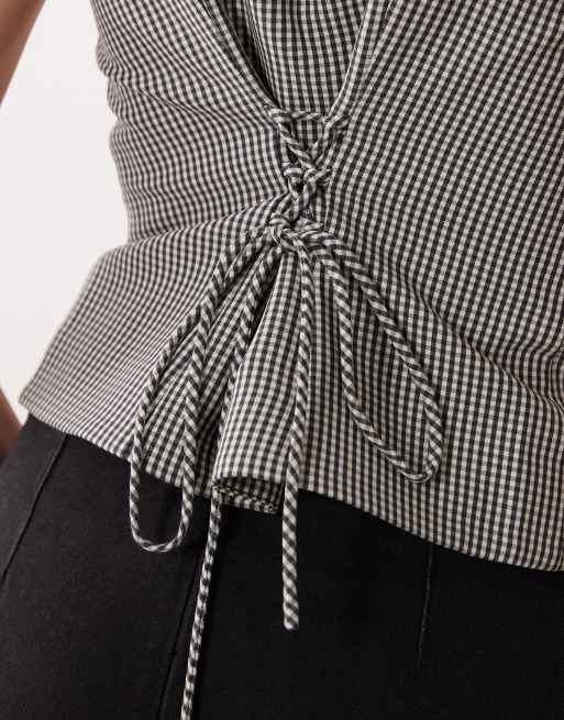Abercrombie & Fitch – Elegante Weste mit Rundhalsausschnitt und Vichy-Karo, 4 von 4