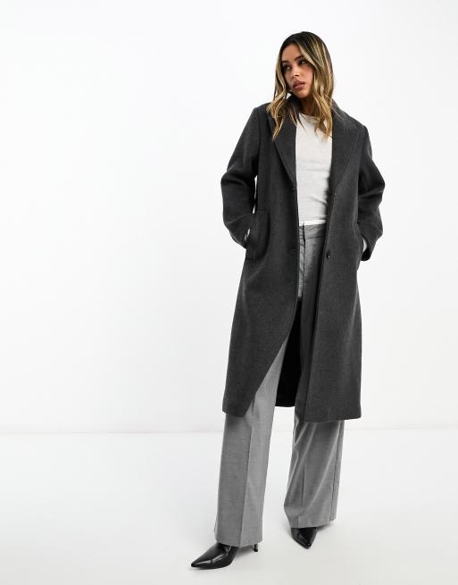 Abercrombie & Fitch - Elegante wollen jas in antraciet, 3 van 4