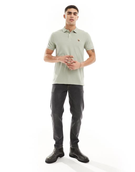 Abercrombie & Fitch – Elegantes Pikee-Polohemd in Hellgrün mit Markenlogo, 4 von 4