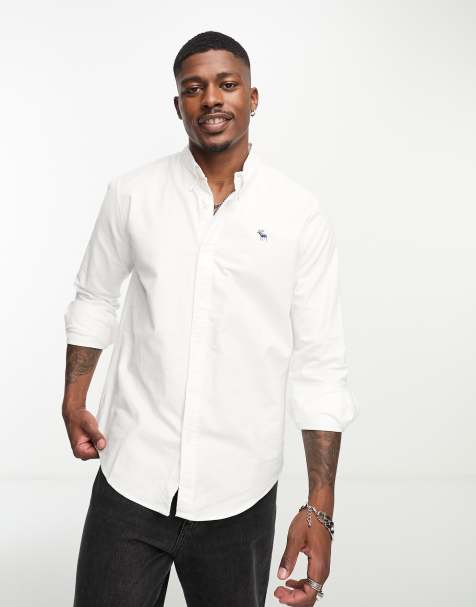 Abercrombie & Fitch - Elevated Icon - Camicia Oxford comoda con logo bianca - view 1