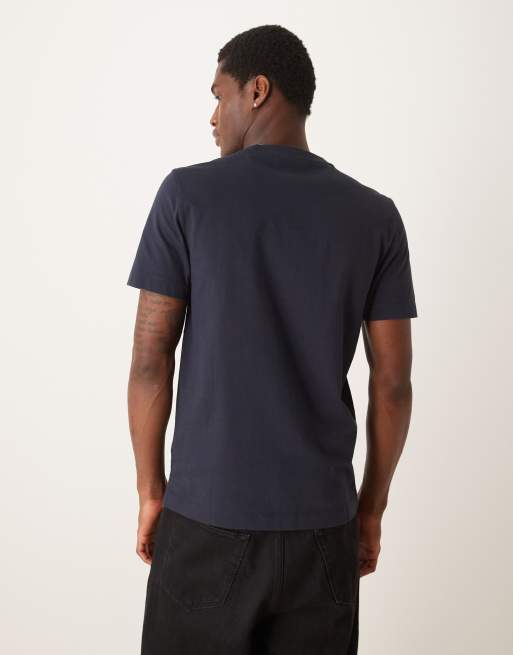 Abercrombie & Fitch elevated icon logo t-shirt in navy, 3 of 4