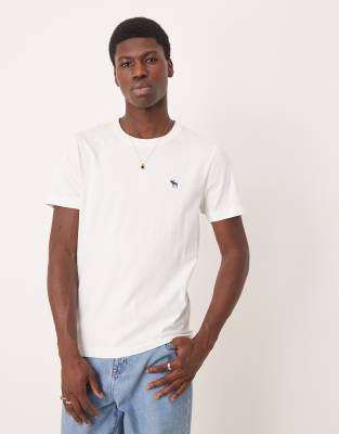 Abercrombie & Fitch Elevated Icon Logo T-shirt In White