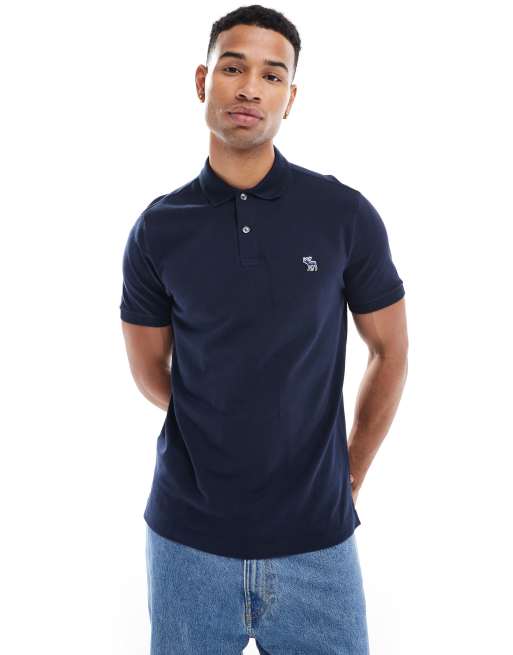 clothing women 10 polo shirts footwear Shirts RcjShops Abercrombie Fitch elevated icon logo tipped pique polo in navy