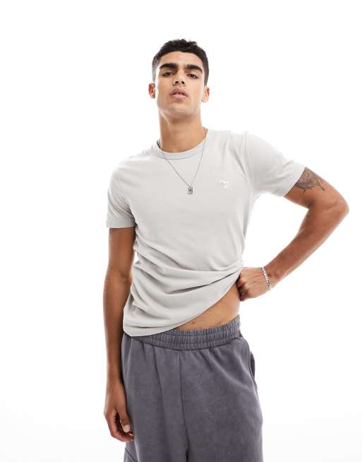 Abercrombie & Fitch - Elevated Icon - T-shirt color pietra con logo