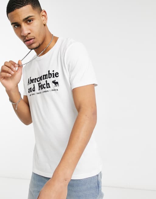 Abercrombie white best sale t shirt