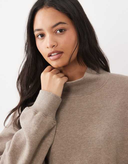 Abercrombie & Fitch - Ensemble pantalon de jogging et sweat à col cheminée - Avoine, 2 de 3