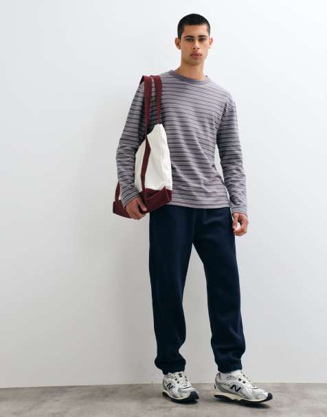 Abercrombie & Fitch essential cuffed joggers in navy - view 1