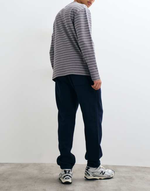 Abercrombie & Fitch essential cuffed joggers in navy, 5 of 5