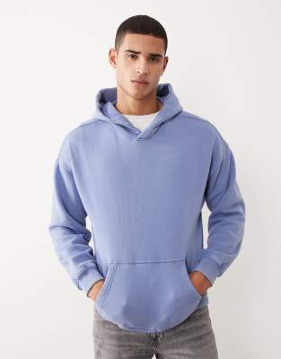 Abercrombie & Fitch Abercrombie & Fitch essential front pocket hoodie in blue