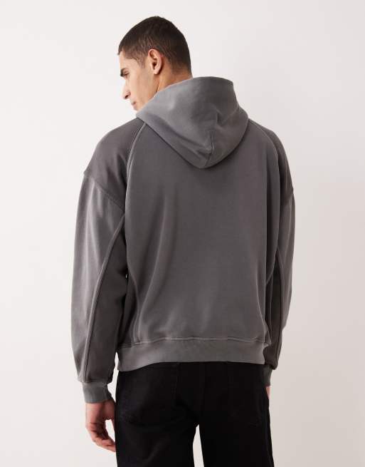 Abercrombie & Fitch essential front pocket hoodie in contrast gray, 3 of 5